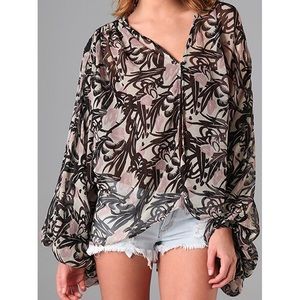 Winter Kate Flying Fox Silk Chiffon Cardigan